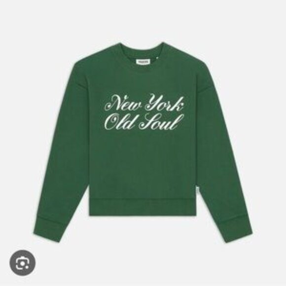 New York or Nowhere (NYON) Women's Green Crewneck Sweatshirt XS NWT - Picture 4 of 5